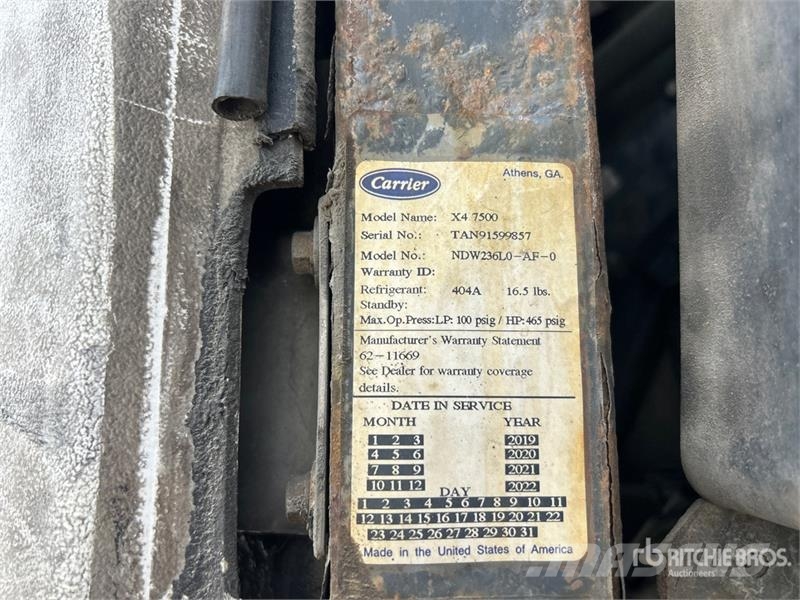 Utility 53 ft x 102 in T/A Refrigerated Trailer نصف مقطورات بدرجة حرارة قابلة للضبط