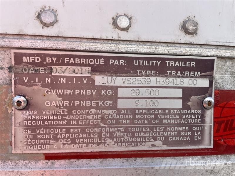 Utility 53 ft x 102 in T/A Van Trailer Przyczepy ze skrzynią zamkniętą