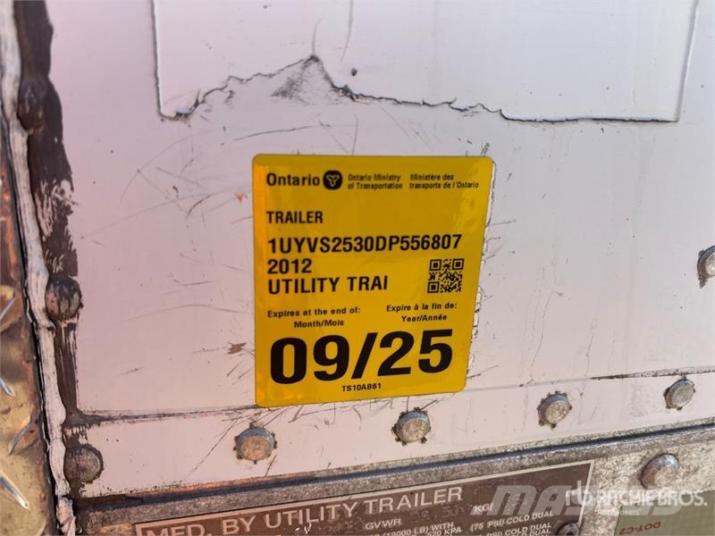 Utility 53 ft x 102 in T/A Van Trailer Skappåbygg