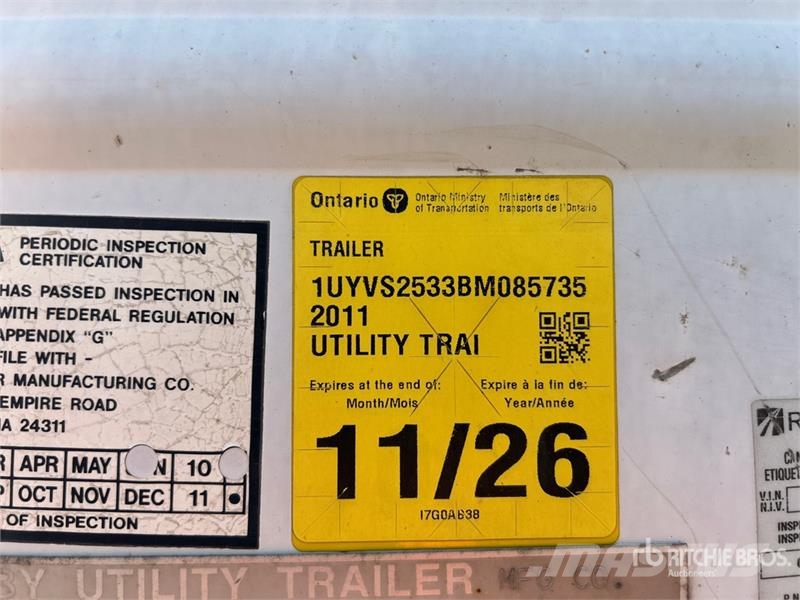 Utility 53 ft x 102 in T/A Refrigerated Trailer نصف مقطورات بدرجة حرارة قابلة للضبط