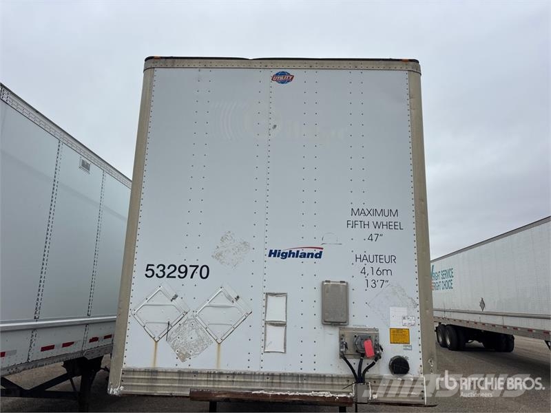 Utility 53 ft x 102 in T/A Van Trailer Box body trailers