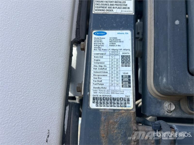 Utility 53 ft x 102 in T/A Refrigerated Trailer Puspriekabės su izoterminiu kėbulu