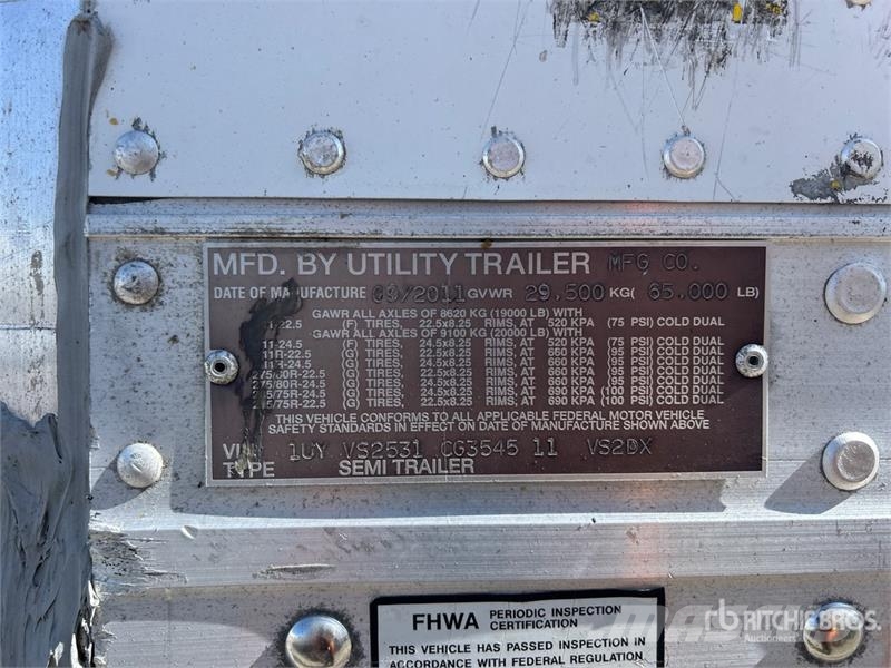 Utility 53 ft x 102 in T/A Van Trailer Dobozos pótkocsik