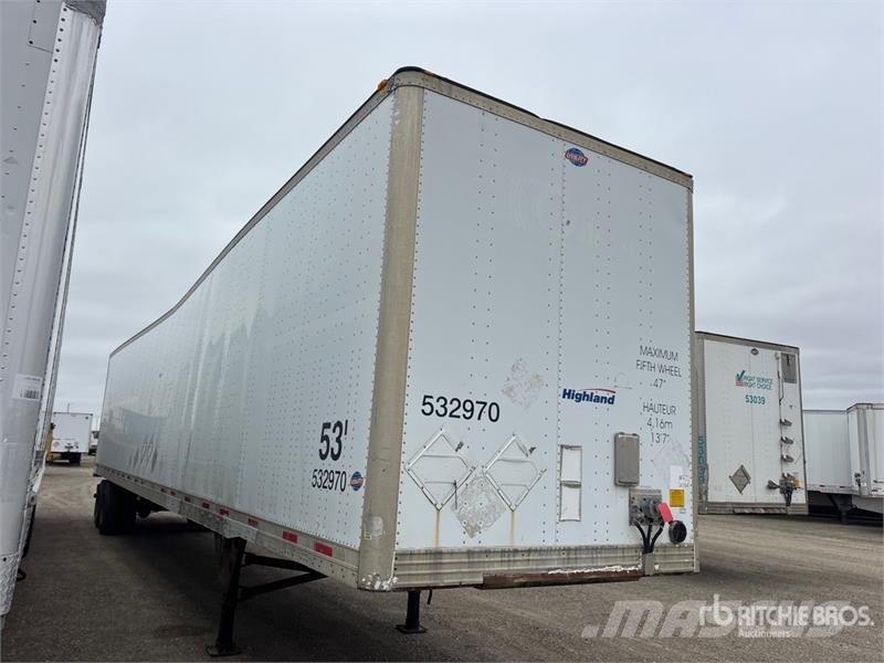 Utility 53 ft x 102 in T/A Van Trailer Box body trailers