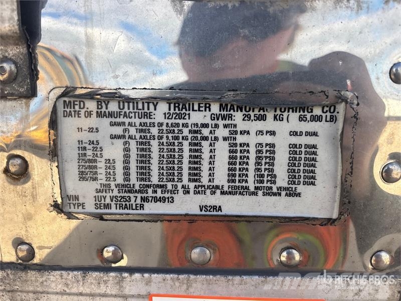 Utility 53 ft x 102 in T/A Refrigerated Trailer Semi remorque frigorifique