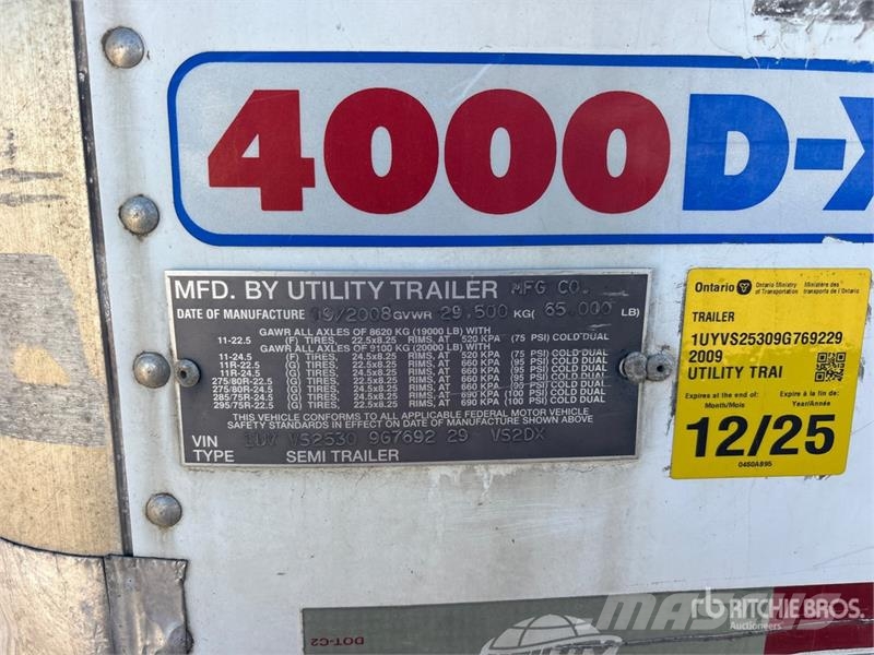 Utility 53 ft x 102 in T/A Van Trailer Dengtos priekabos