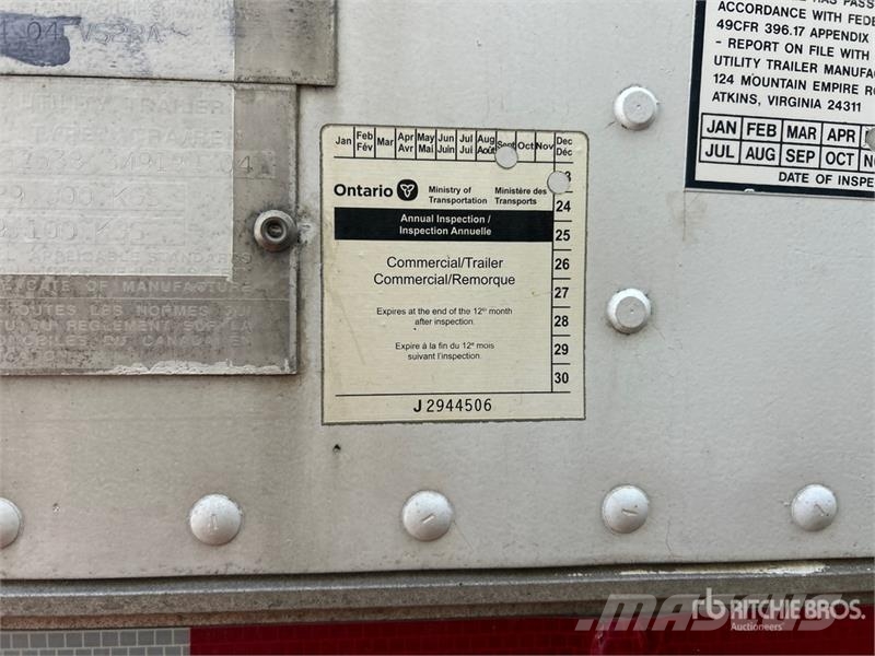 Utility V52RA 53 ft x 102 in T/A Refrigerated Trailer Temperature controlled semi-trailers