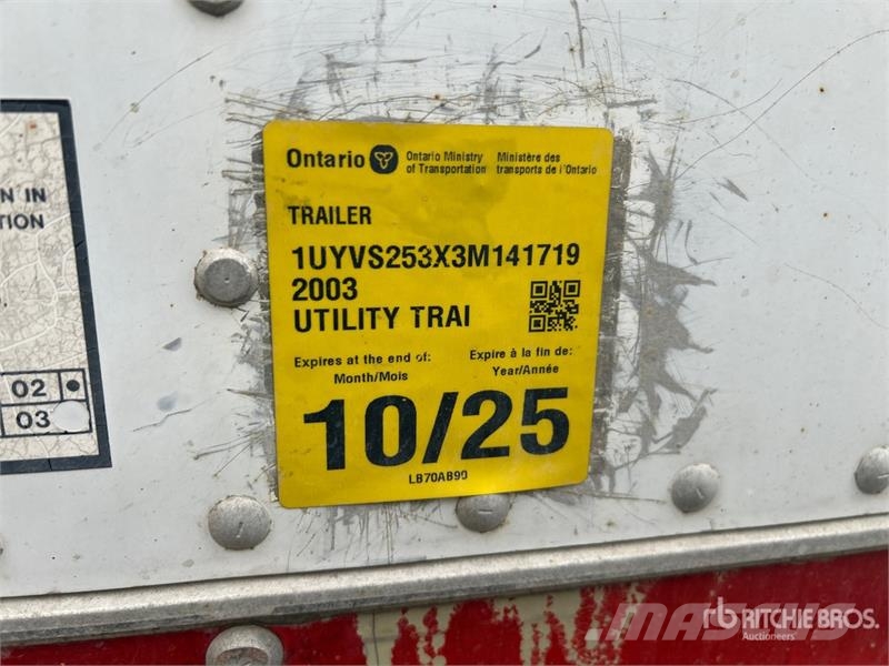 Utility VS2RA 53 ft T/A Refrigerated Trailer Piekabes ar temperatūras kontroli