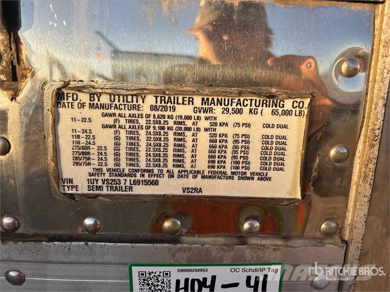 Utility VS2RA 53 ft x 102 in T/A Refrigerated Trailer Temperature controlled semi-trailers
