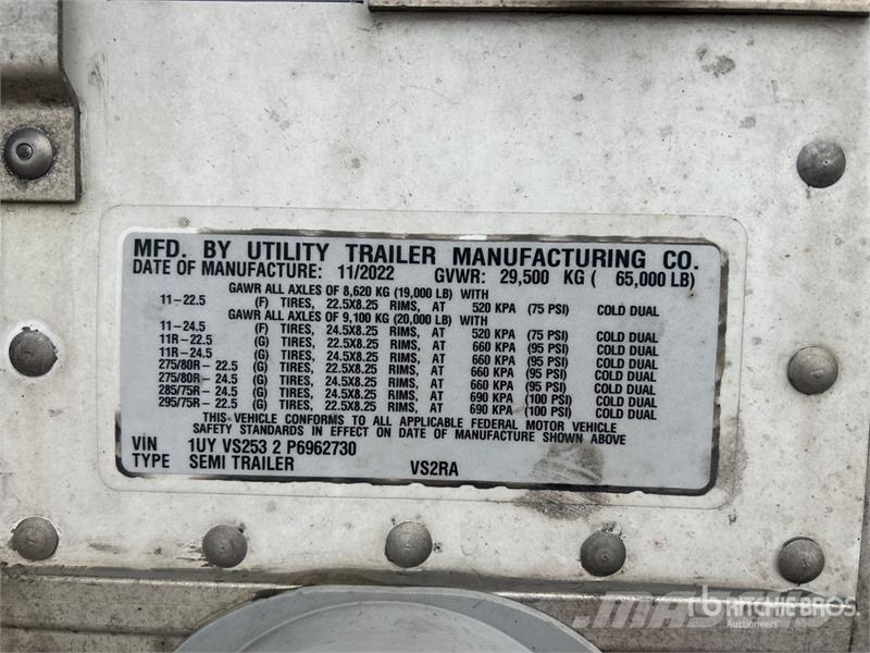 Utility VS2RA 53 ft x 102 in T/A Refrigerated Trailer Semi-reboques com temperatura controlada