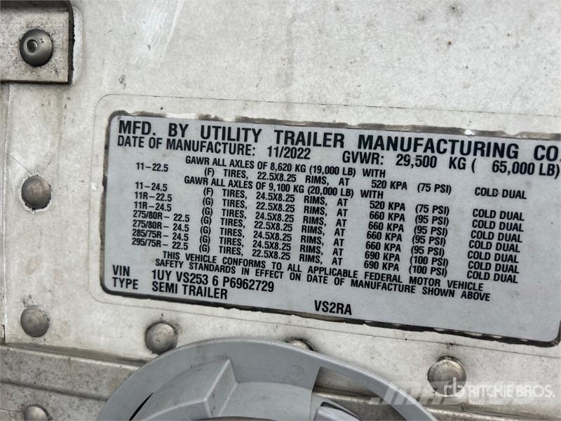 Utility VS2RA 53 ft x 102 in T/A Refrigerated Trailer Semi-reboques com temperatura controlada