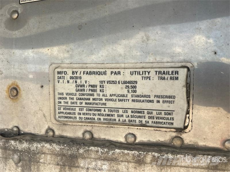 Utility VS2RA 53 ft x 102 in T/A Refrigerated Trailer Напівпричепи-рефрижератори