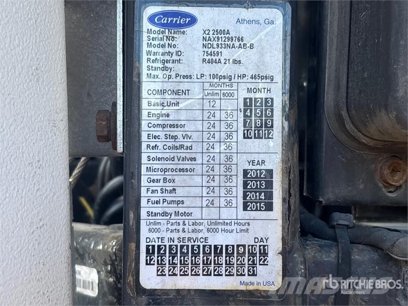 Utility VS2RA 53 ft x 102 in T/A Refrigerated Trailer Frysetrailer Semi
