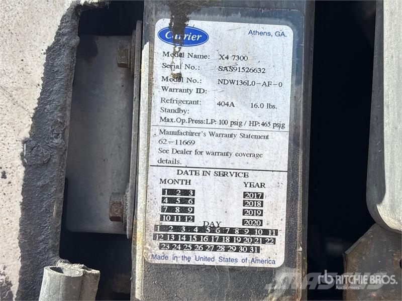 Utility VS2RA 53 ft x 102 in T/A Refrigerated Trailer Напівпричепи-рефрижератори