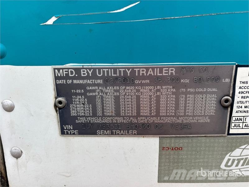 Utility VS3RA 53 ft x 102 in Tri/A Refrigerated Trailer Semirremolques isotermos/frigoríficos