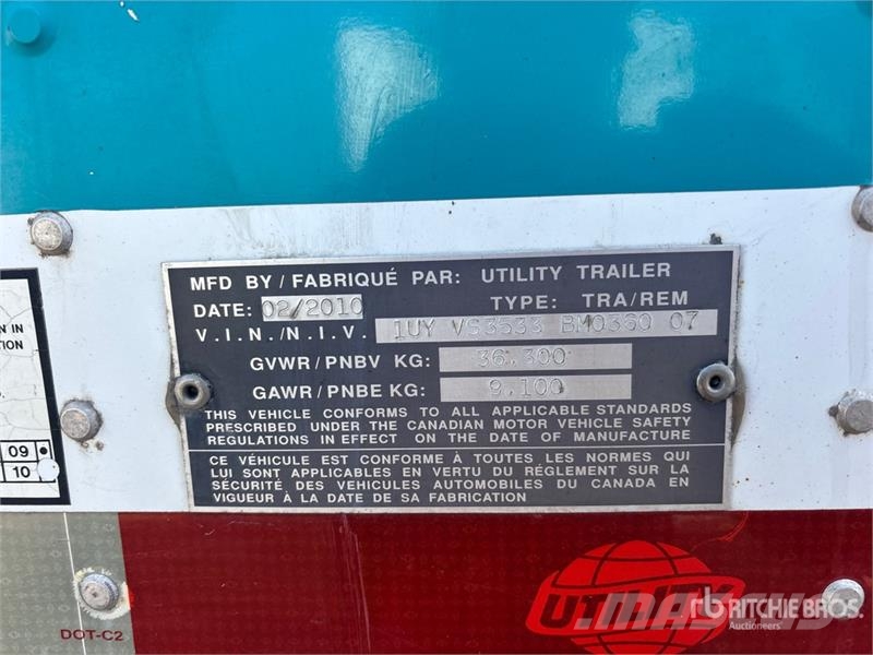 Utility VS3RA 53 ft x 102 in Tri/A Refrigerated Trailer 保温半挂车