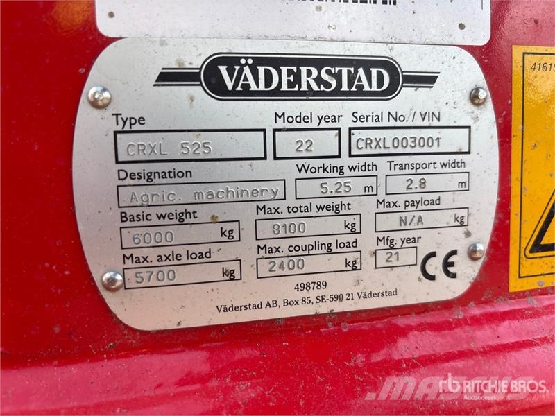 Väderstad Carrier XL 525 5.25 m High-Speed Disc Randaalid