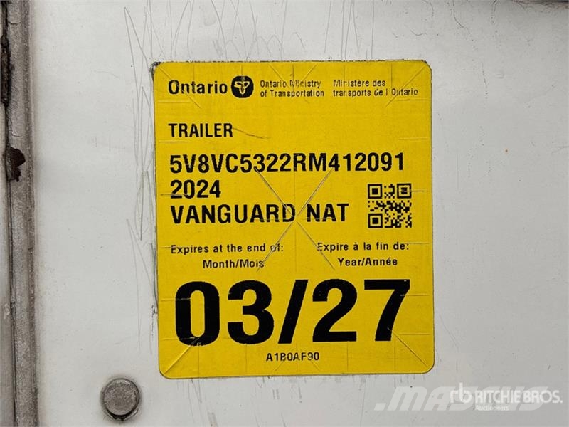 Vanguard 53 ft x 102 in T/A Van Trailer Dengtos priekabos