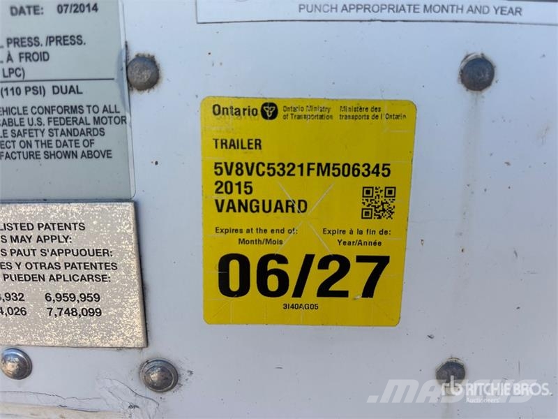 Vanguard 53 ft x 102 in T/A Van Trailer Dengtos priekabos