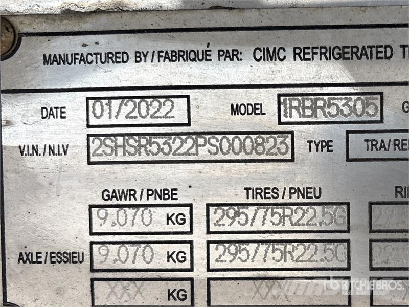 Vanguard 53 ft x 102 in T/A Refrigerated Trailer Kühlauflieger