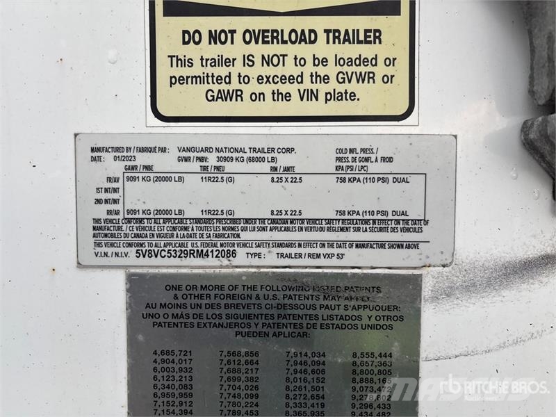 Vanguard VXP Van Body Trailers