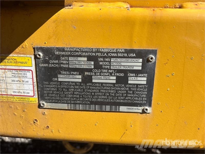 Vermeer BC700XL Tow-Behind Wood Chipper Flishuggere / neddelere