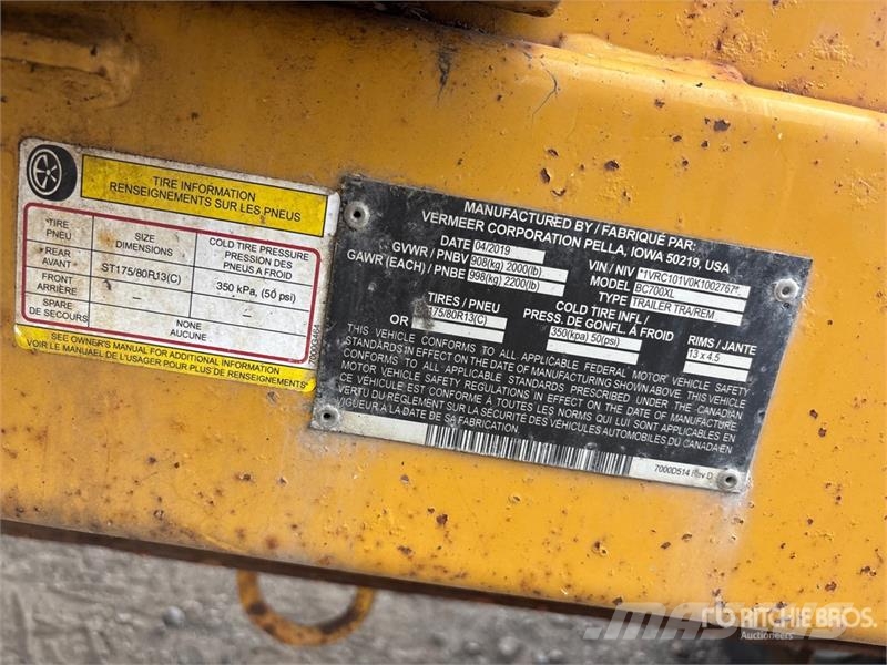 Vermeer BC700XL Tow-Behind Wood Chipper ウッドチッパー