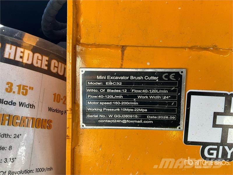 Vicsec VC-EBC32 24 in Mini Excavator Brush Cutter (Unused Компоненты строительной техники
