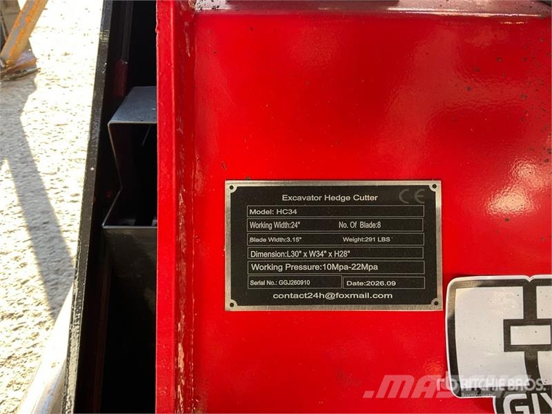 Vicsec VC-HC34 24 in Excavator Brush Cutter (Unused) Компоненты строительной техники