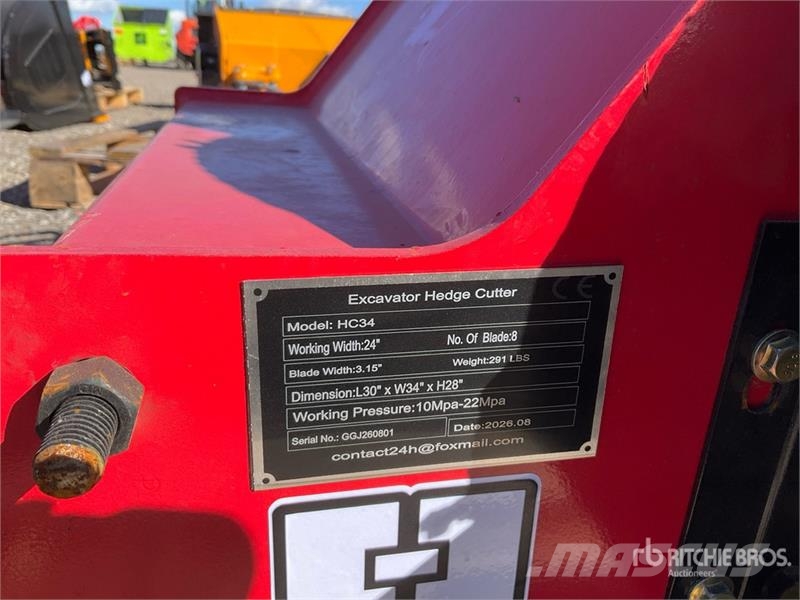 Vicsec VC-HC34 24 in Excavator Brush Cutter (Unused) Otros componentes