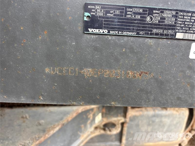 Volvo EC140EL 대형 굴삭기 29톤 이상