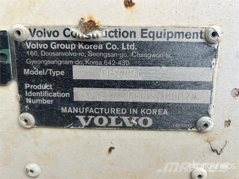 Volvo EC220EL Tracked Excavator Roomikekskavaatorid