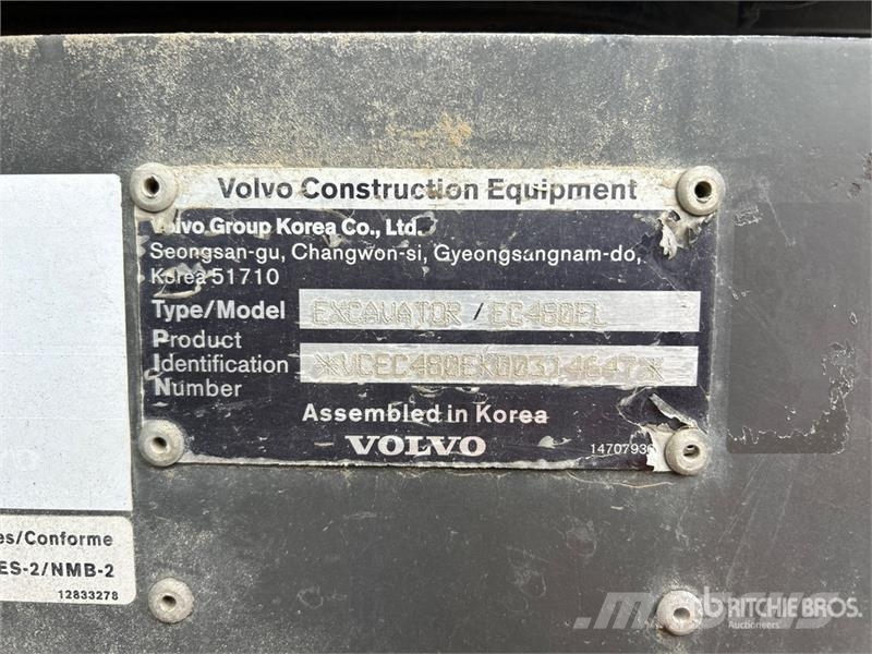 Volvo EC480EL Tracked Excavator 대형 굴삭기 29톤 이상