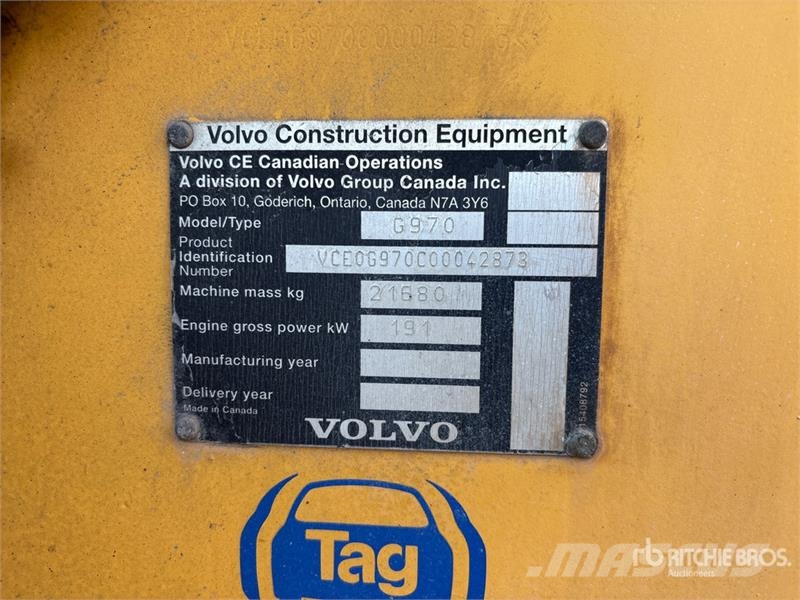 Volvo G970 Motor Grader Grejderi