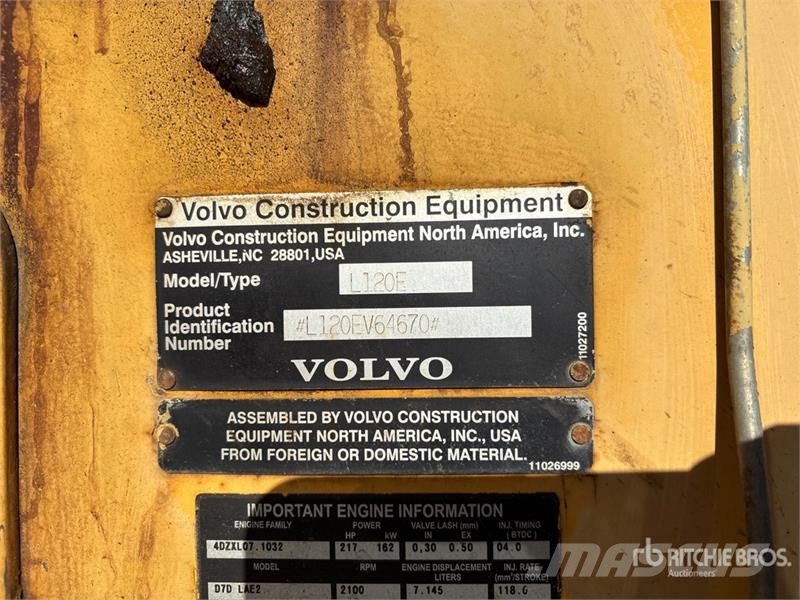 Volvo L120E Wheel Loader Iekrāvēji uz riteņiem