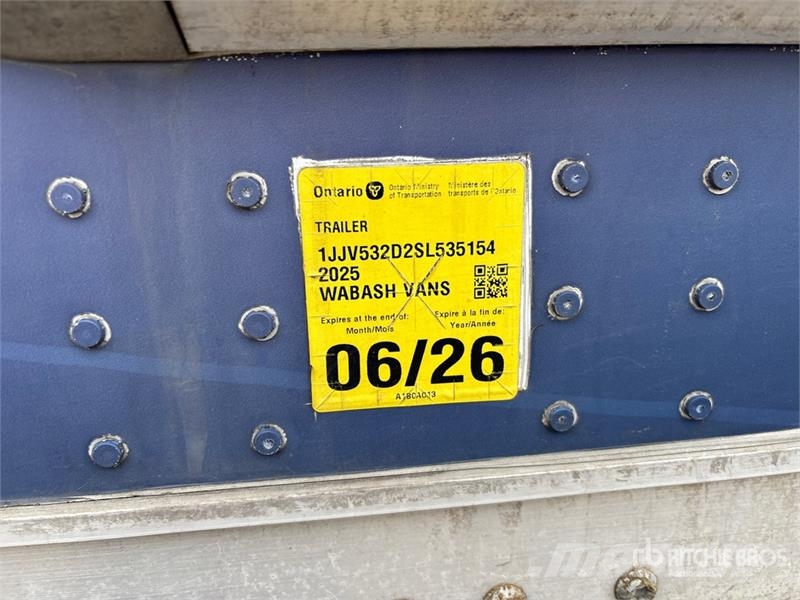 Wabash 53 ft x 102 in T/A Van Trailer Прицепы-фургоны