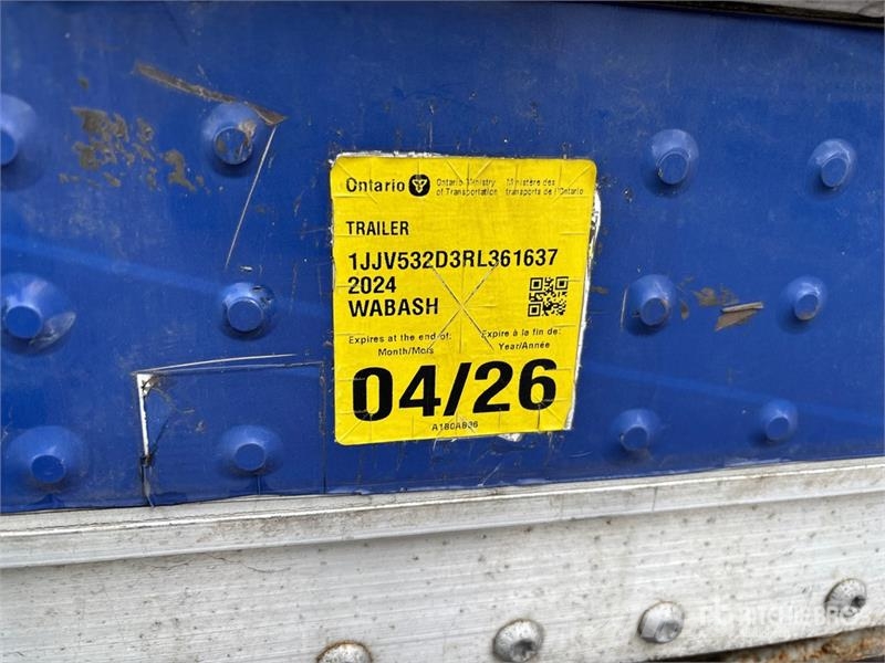 Wabash 53 ft x 102 in T/A Van Trailer Dengtos priekabos