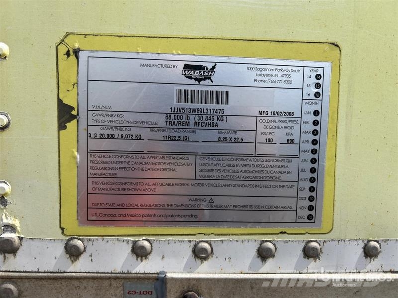 Wabash 53 ft x 102 in Tri/A Refrigerated Trailer Semirremolques de temperatura controlada