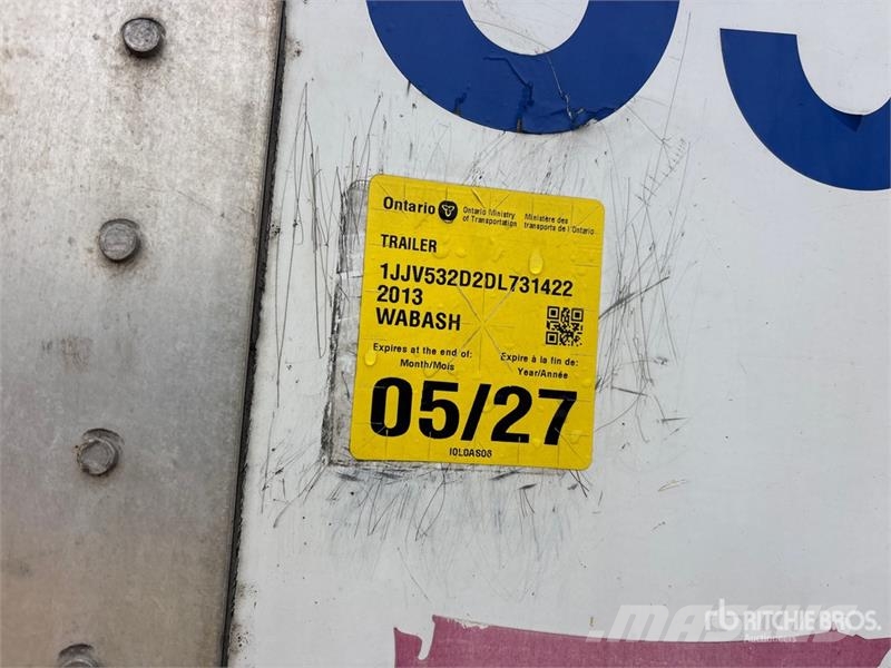 Wabash 53 ft x 102 in T/A Van Trailer Furgons
