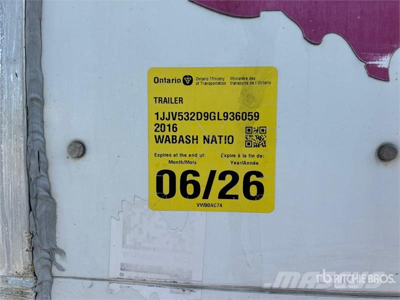 Wabash 53 ft x 102 in T/A Van Trailer Sanduk prikolice