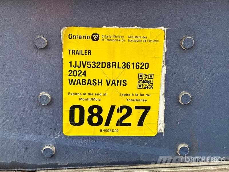 Wabash 53 ft x 102 in T/A Van Trailer Gesloten opbouw trailers