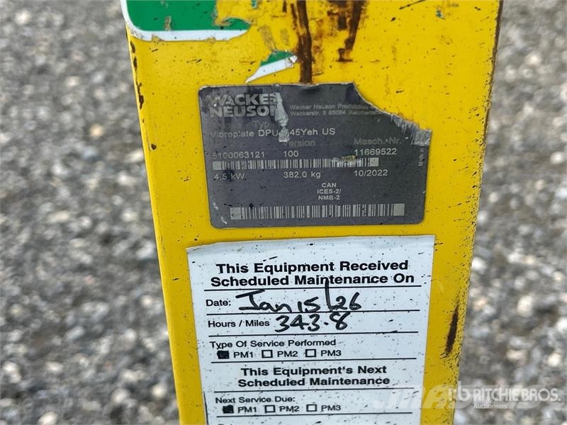 Wacker Neuson DPU45YEH Vibratory Plate Compactor Уплътнители за плочи