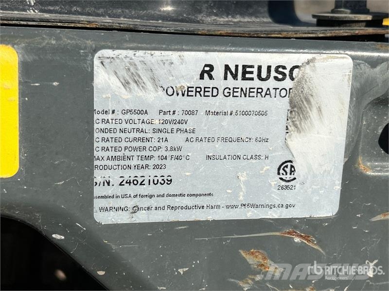 Wacker Neuson GP5500A 3.8 kW Portable Generator Set Drugi agregati