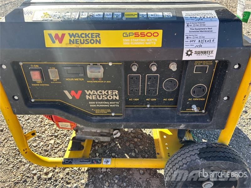 Wacker Neuson GP5500A 3.8 kW Portable Generator Set Drugi agregati