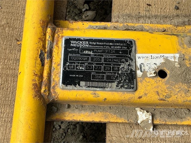 Wacker Neuson PT3A Water Pump Vandpumper