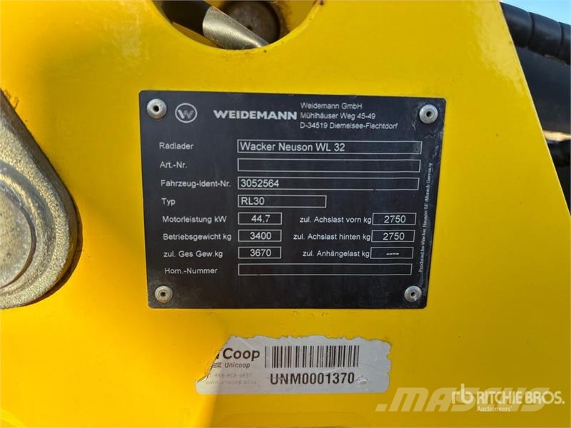Wacker Neuson WL32 Wheel Loader Utovarivači na točkove