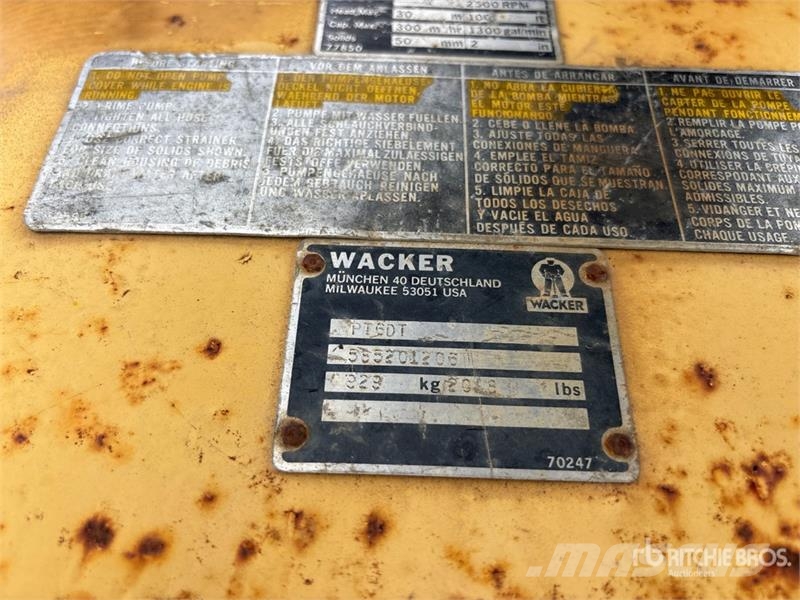 Wacker PT6DT Trailer-Mounted Water Pump Wasserpumpen