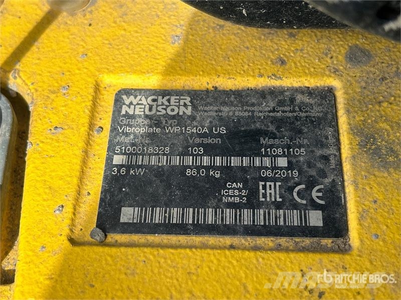 Wacker WP1540A Vibratory Plate Compactor Vibratori