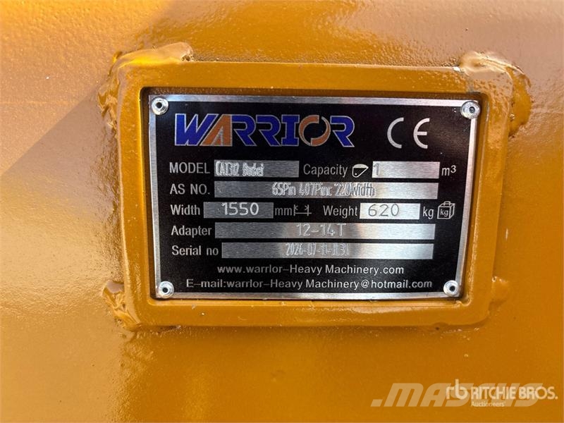 Warrior WBMCC12-1550 61 in Q/C Cleanup Excavator Bucket -  Cucharones