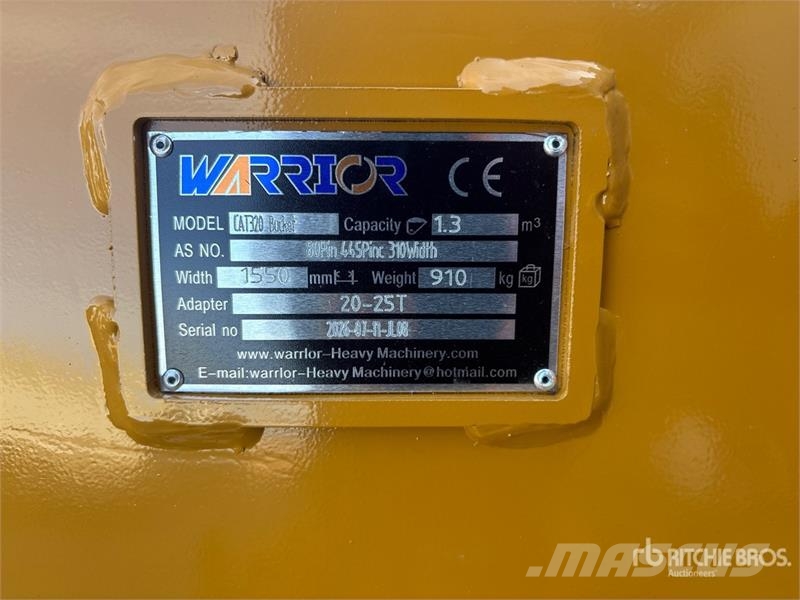 Warrior WBMCC20-1500 59 in Cleanup Excavator Bucket - Fits Cucharones